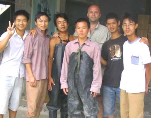 Ken Fischer at Chinese Goldfish Farm